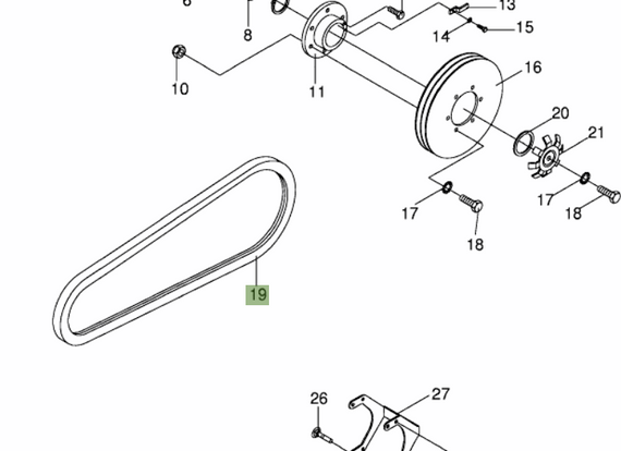 9215540  Auger Belt Drive