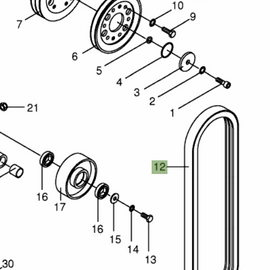 9215580 Drive belt  (12)  2006 >