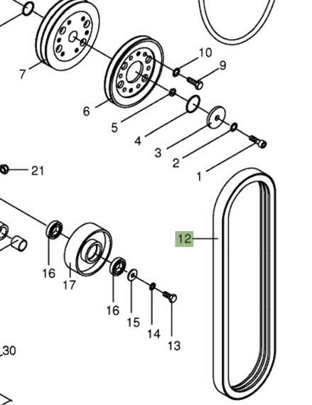 9215580 Drive belt  (12)  2006 >