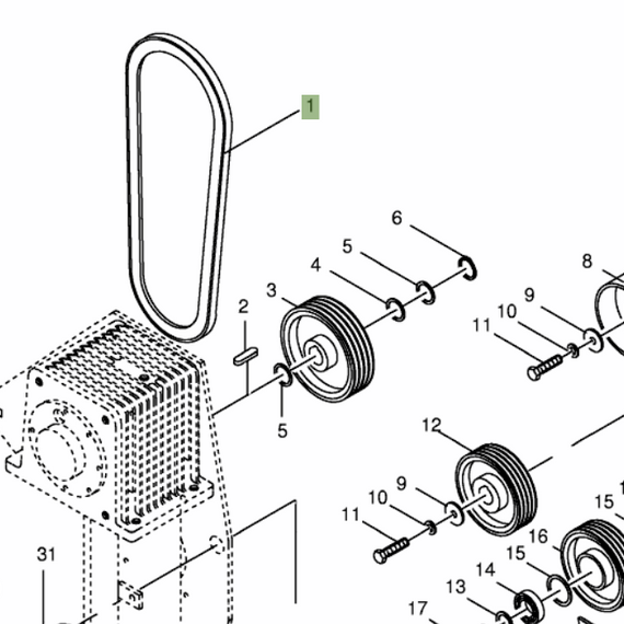 009215050 Drive Belt (Set off 4)