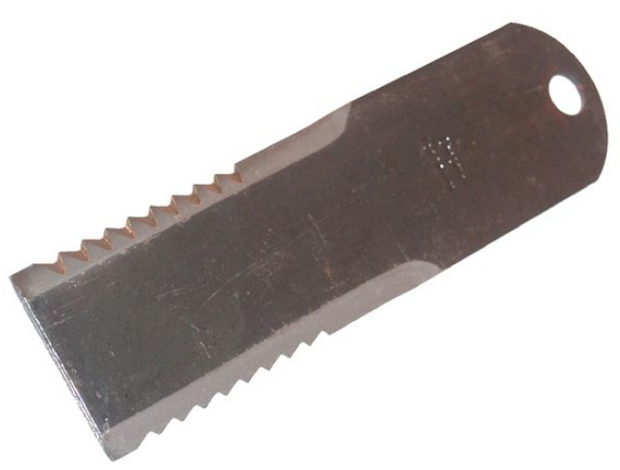 0007376000S Counter Knife Serrated, Length 195mm  Thickness 3mm  Width 50mm   Bore 12mm