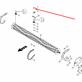 9031091 Tine bolt 10.9 (Pack of 3 )