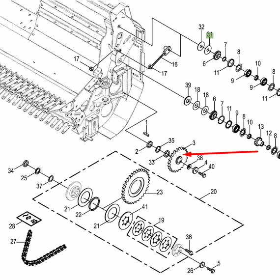 2270271 Chain Sprocket (23 tooth)