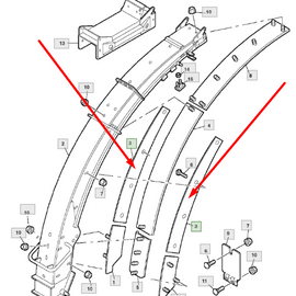 Z65657S wearing plate right, left