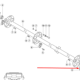 0013124633 Tine Bar Bearing Flange