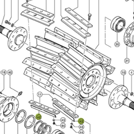 0009871981S Cutting Cylinder Wear Plate