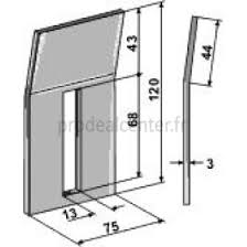 8006090 Scraper  L 120mm x W 75mm T x 4 mm